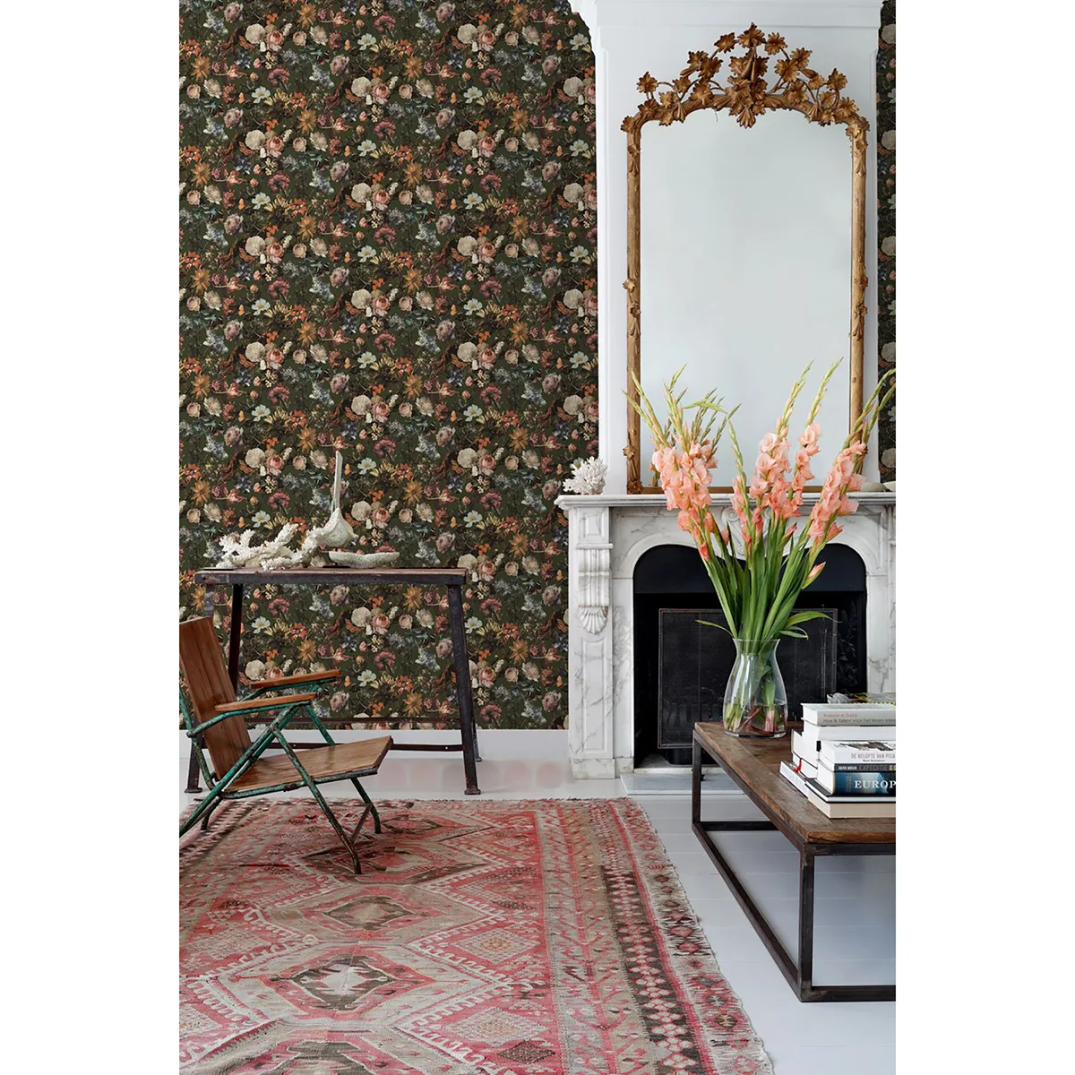 ESTA Home Zarinda wallpaper, color Olive, SKU DD139170