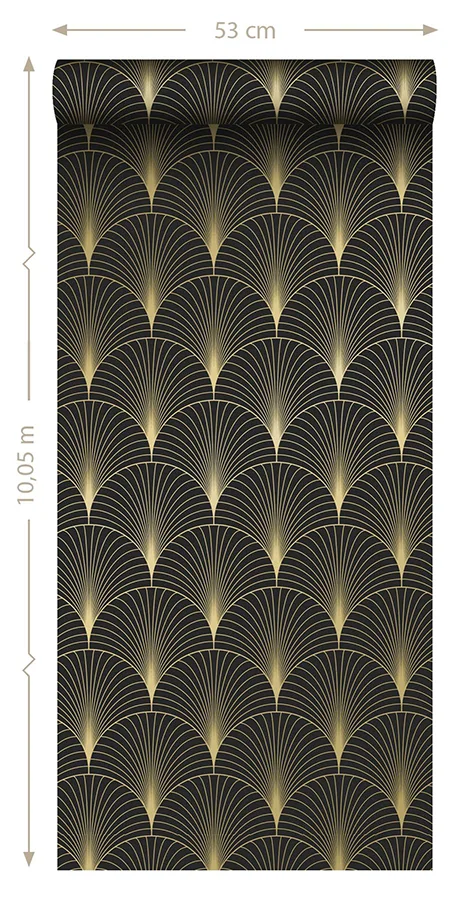 ESTA Home Lempicka wallpaper, color Black, SKU DD139457