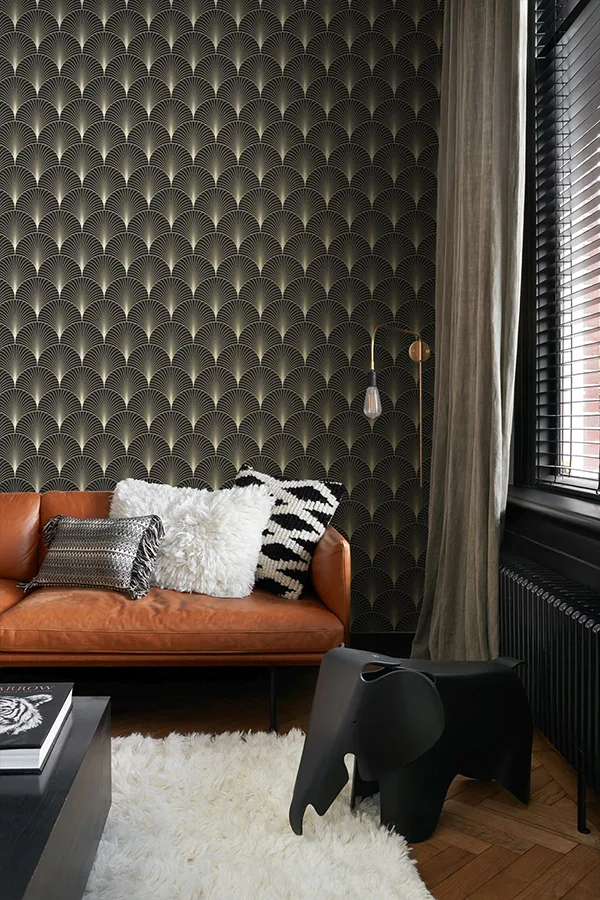 ESTA Home Lempicka wallpaper, color Black, SKU DD139457