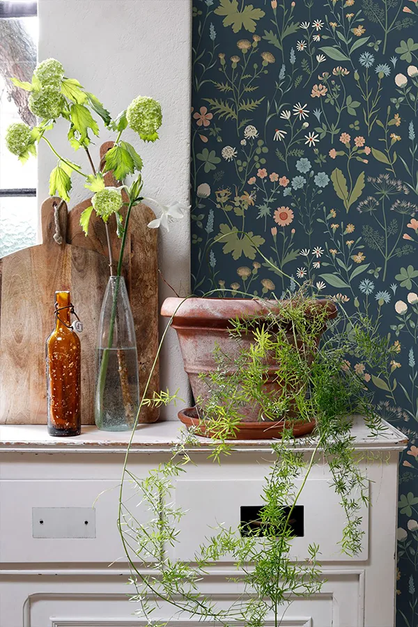 ESTA Home Letitia - Indigo Wallpaper | Buy Online ESTA Home Letitia wallpaper, color Indigo, SKU DD139698