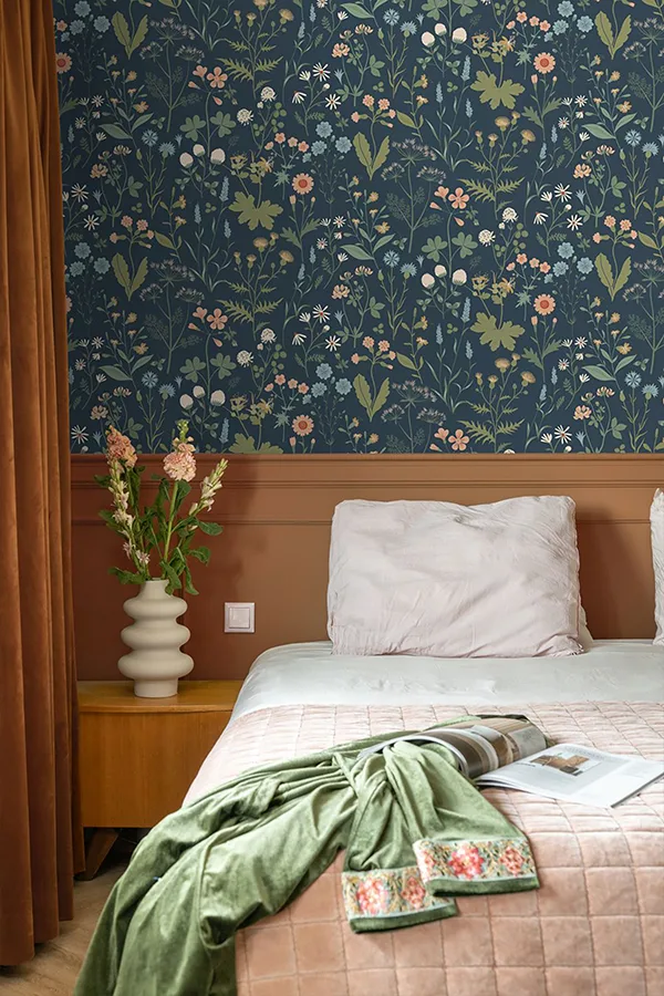 ESTA Home Letitia - Indigo Wallpaper | Buy Online ESTA Home Letitia wallpaper, color Indigo, SKU DD139698