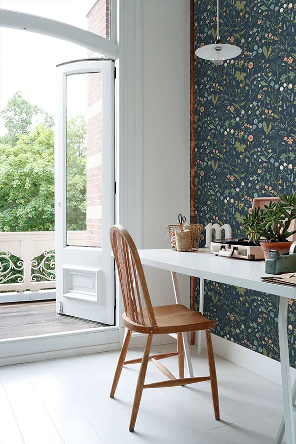 ESTA Home Letitia - Indigo Wallpaper | Buy Online ESTA Home Letitia wallpaper, color Indigo, SKU DD139698