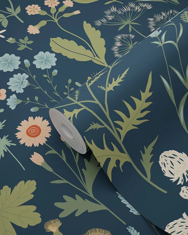 ESTA Home Letitia - Indigo Wallpaper | Buy Online ESTA Home Letitia wallpaper, color Indigo, SKU DD139698