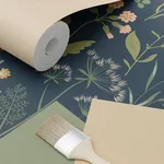 ESTA Home Letitia - Indigo Wallpaper | Buy Online ESTA Home Letitia wallpaper, color Indigo, SKU DD139698
