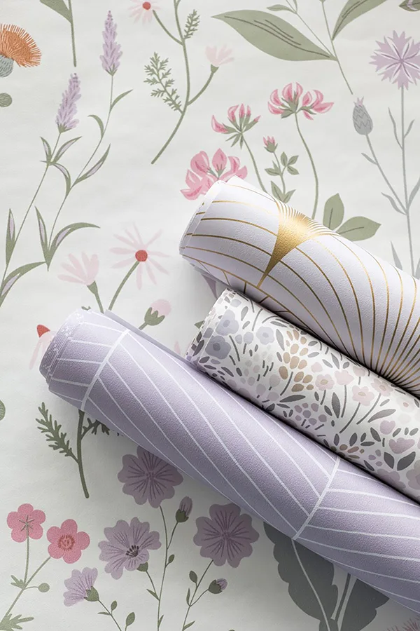 ESTA Home Letitia - Purple Wallpaper | Buy Online ESTA Home Letitia wallpaper, color Purple, SKU DD139482