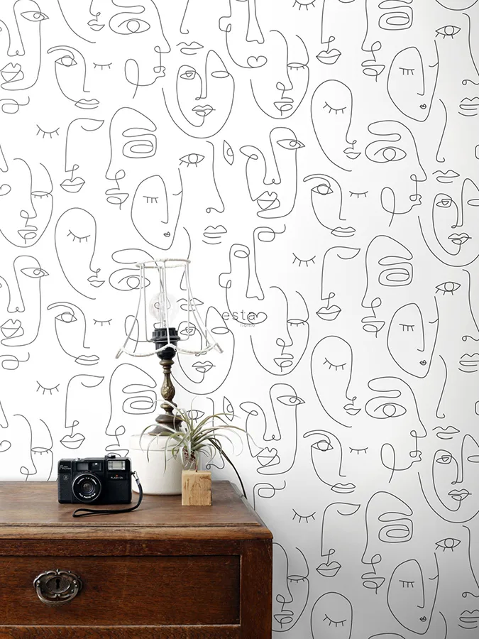 ESTA Home Sharona wallpaper, color White, SKU DD139145