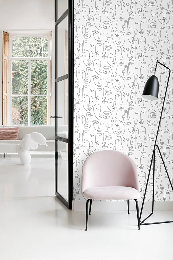 ESTA Home Sharona wallpaper, color White, SKU DD139145