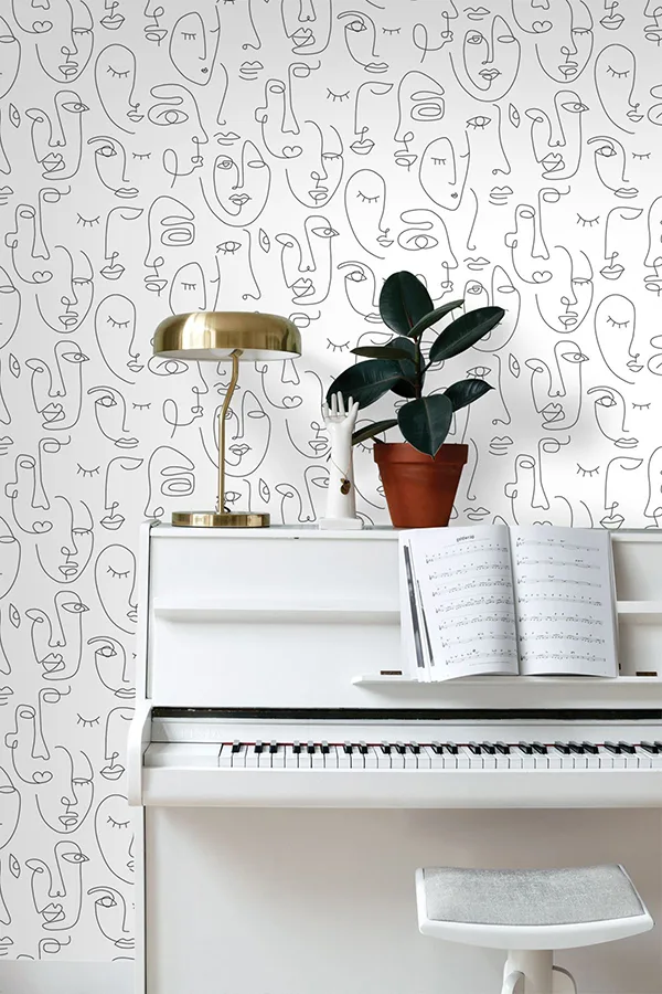 ESTA Home Sharona wallpaper, color White, SKU DD139145