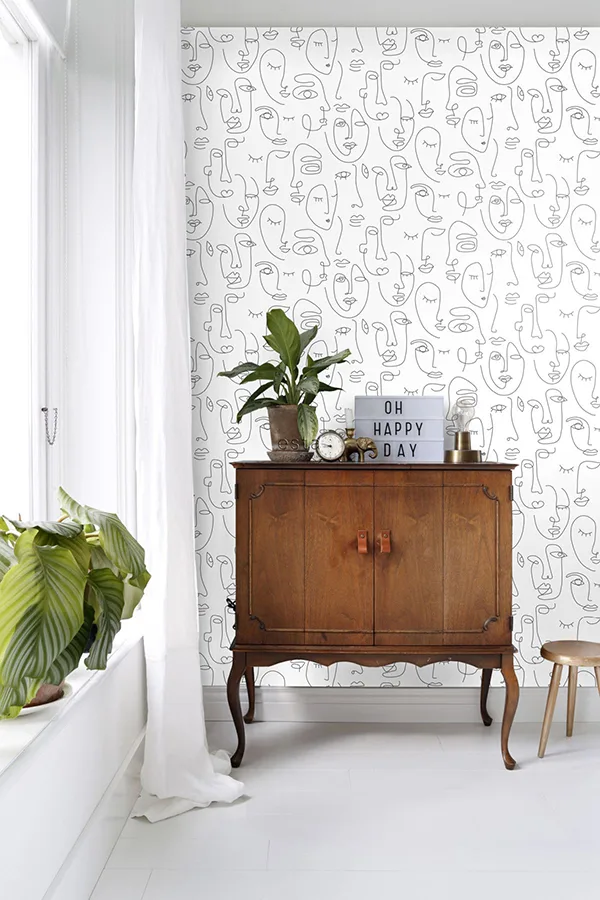 ESTA Home Sharona wallpaper, color White, SKU DD139145