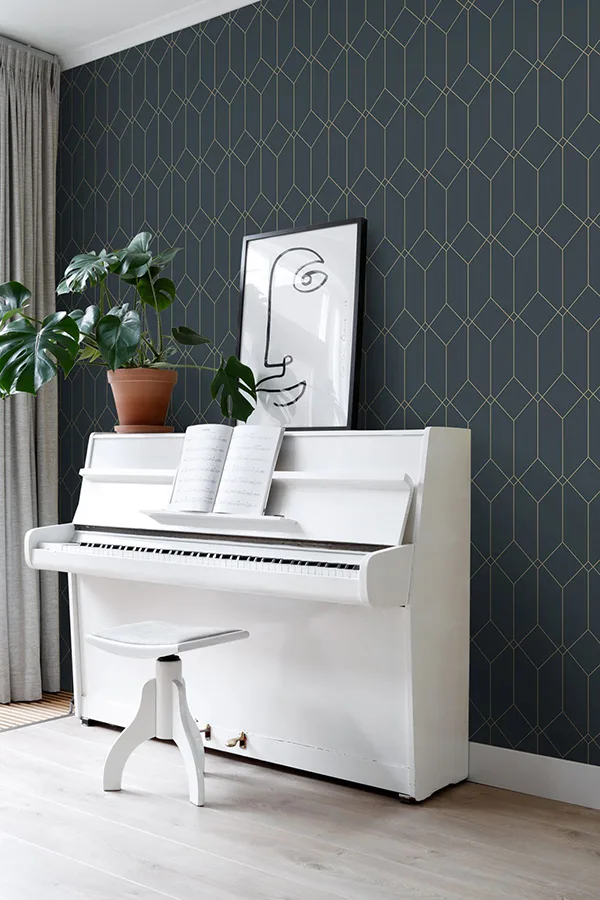 ESTA Home Trilliant - Dark Blue Wallpaper | Buy Online ESTA Home Trilliant wallpaper, color Dark Blue, SKU DD139225