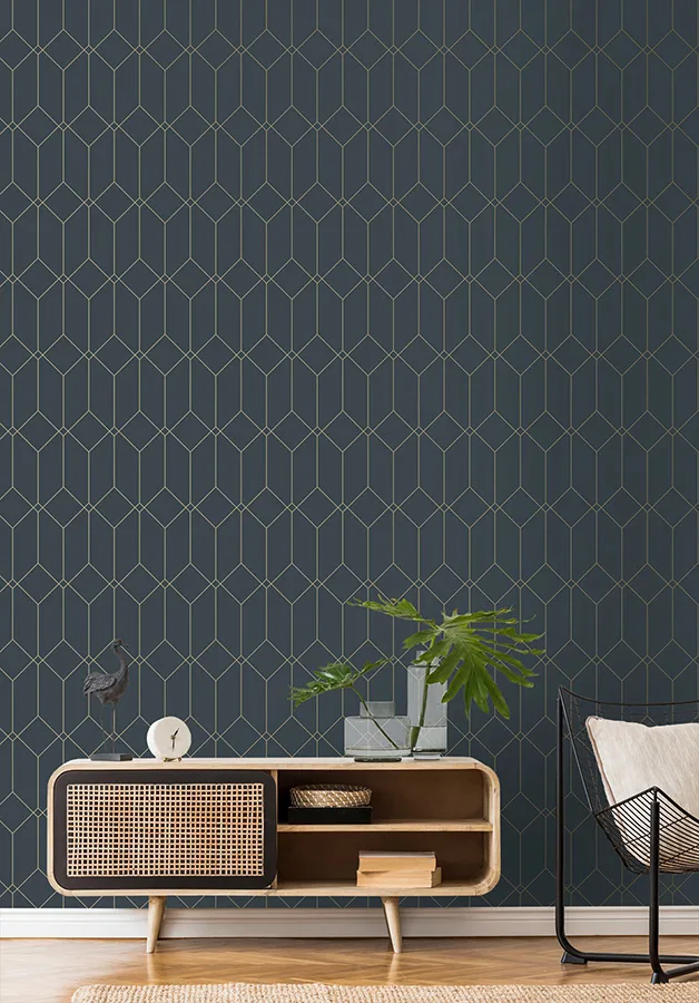 ESTA Home Trilliant - Dark Blue Wallpaper | Buy Online ESTA Home Trilliant wallpaper, color Dark Blue, SKU DD139225