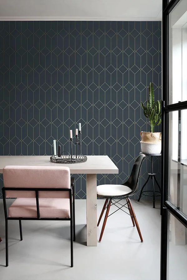 ESTA Home Trilliant - Dark Blue Wallpaper | Buy Online ESTA Home Trilliant wallpaper, color Dark Blue, SKU DD139225