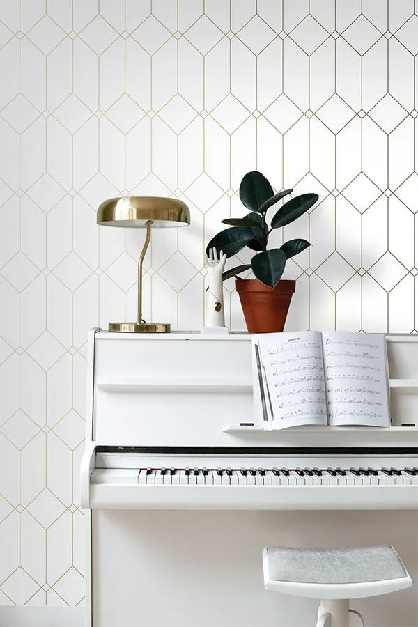 ESTA Home Trilliant - White Wallpaper | Buy Online ESTA Home Trilliant wallpaper, color White, SKU DD139223
