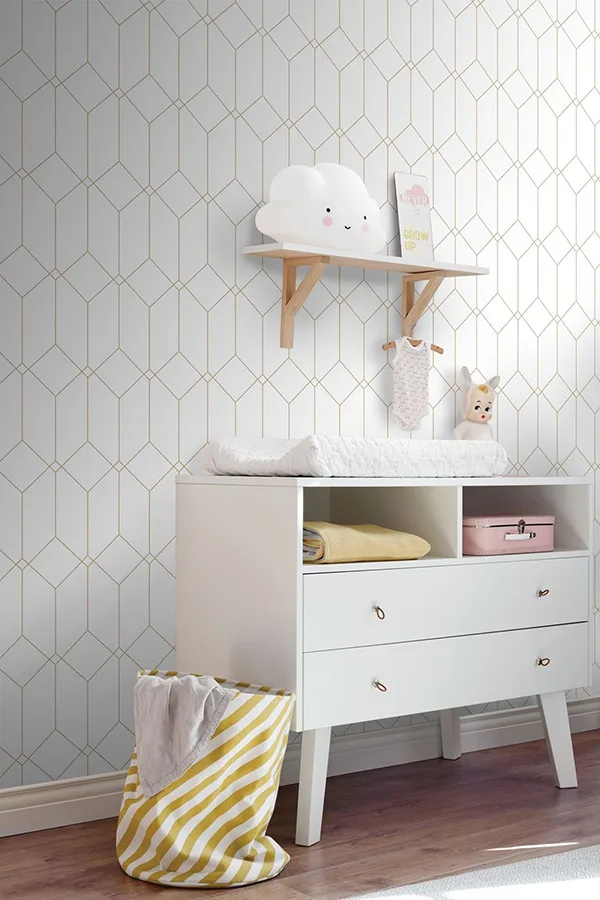 ESTA Home Trilliant - White Wallpaper | Buy Online ESTA Home Trilliant wallpaper, color White, SKU DD139223