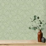 Fine Decor Camille - Sage Wallpaper | Buy Online Fine Decor Camille wallpaper, color Sage, SKU M1744