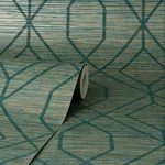 Fine Decor Fusion - Teal Wallpaper | Buy Online Fine Decor Fusion wallpaper, color Teal, SKU M1773