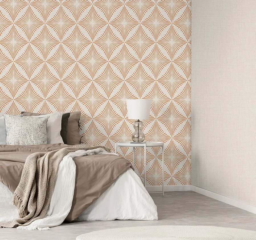 Fine Decor Denver wallpaper, color Rust, SKU FD43748