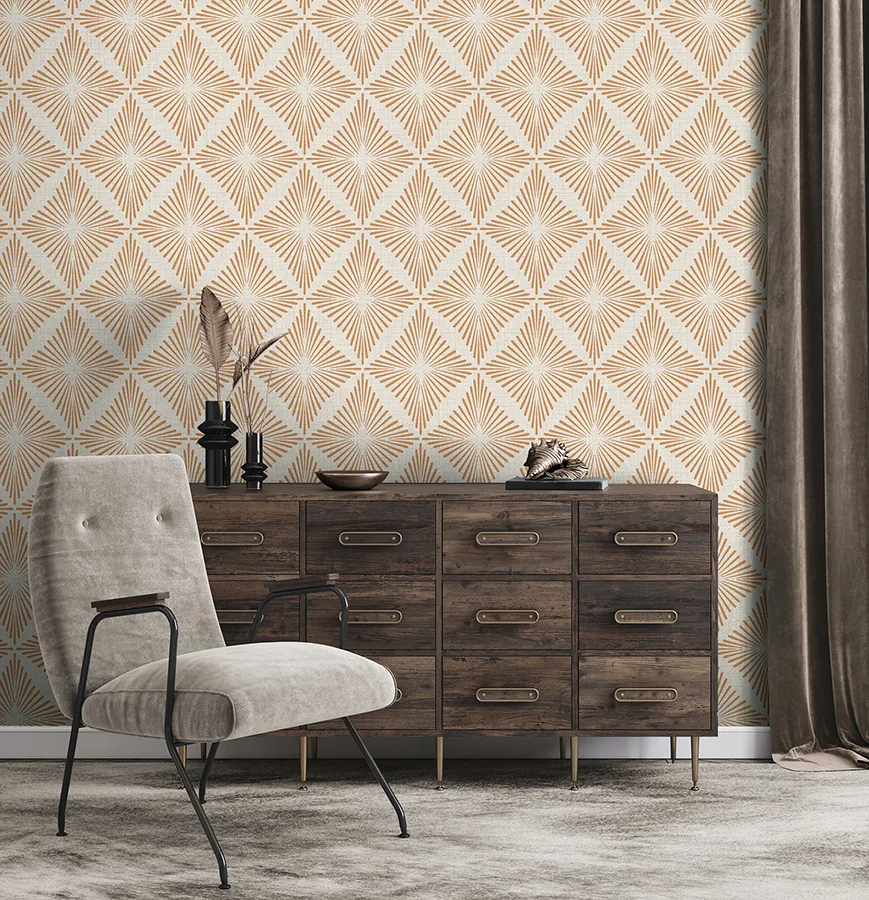 Fine Decor Denver wallpaper, color Rust, SKU FD43748