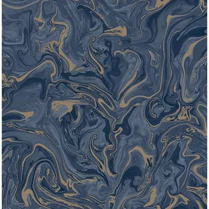 Fine Decor Suave wallpaper, color Navy, SKU FD43055