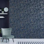 Fine Decor Suave - Navy Wallpaper | Buy Online Fine Decor Suave wallpaper, color Navy, SKU FD43055