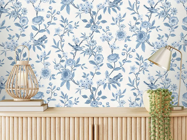 Fine Decor Elspeth wallpaper, color Blue, SKU FD43447
