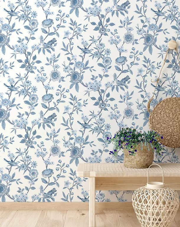 Fine Decor Elspeth wallpaper, color Blue, SKU FD43447