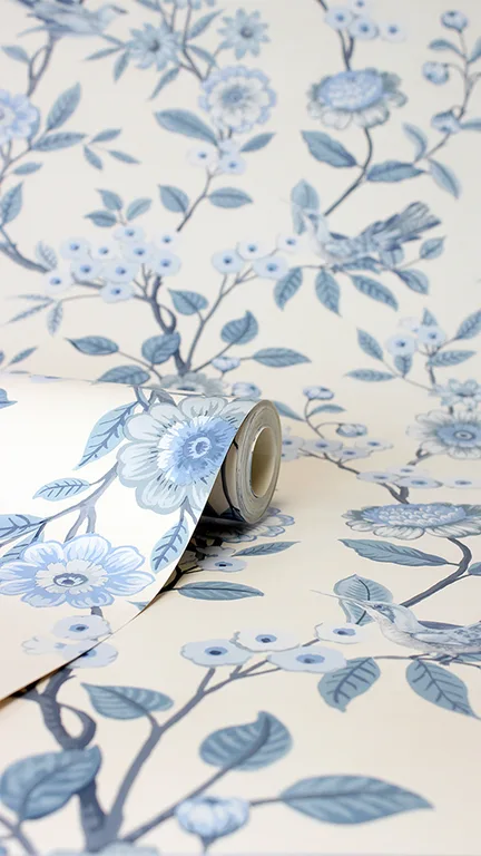 Fine Decor Elspeth wallpaper, color Blue, SKU FD43447