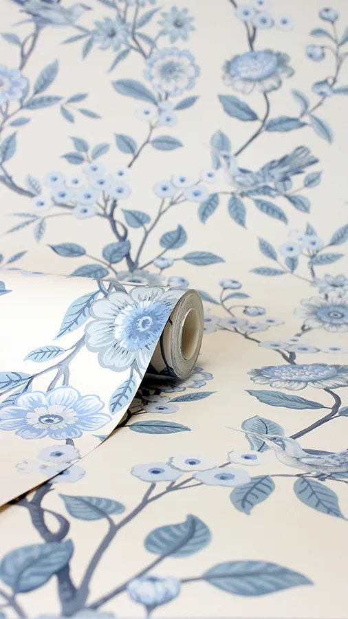 Fine Decor Elspeth - Blue Wallpaper | Buy Online Fine Decor Elspeth wallpaper, color Blue, SKU FD43447