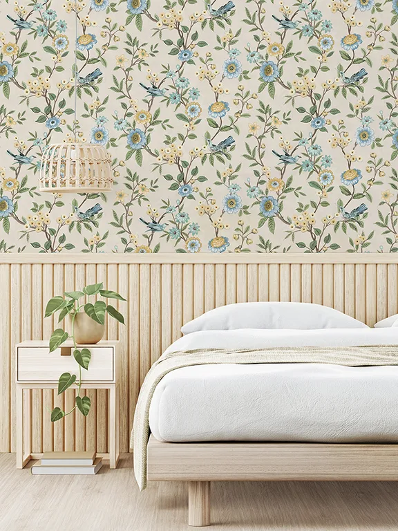 Fine Decor Elspeth wallpaper, color Light Yellow, SKU FD43448