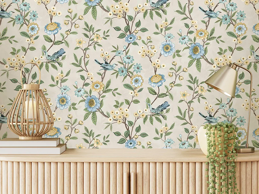 Fine Decor Elspeth - Light Yellow Wallpaper | Buy Online Fine Decor Elspeth wallpaper, color Light Yellow, SKU FD43448