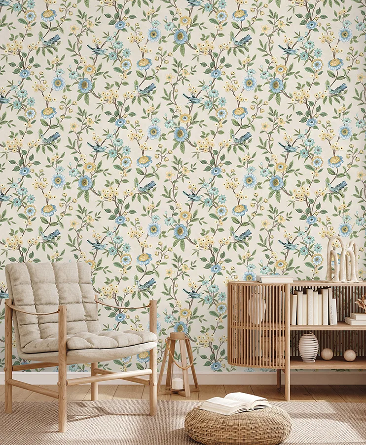 Fine Decor Elspeth - Light Yellow Wallpaper | Buy Online Fine Decor Elspeth wallpaper, color Light Yellow, SKU FD43448