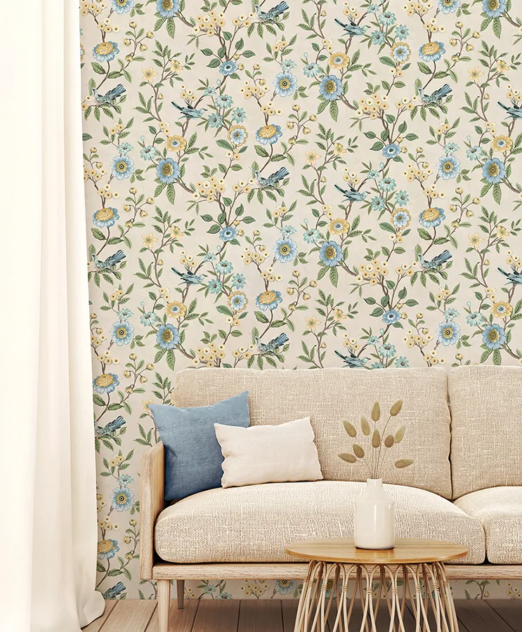 Fine Decor Elspeth - Light Yellow Wallpaper | Buy Online Fine Decor Elspeth wallpaper, color Light Yellow, SKU FD43448