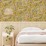 Fine Decor Elspeth wallpaper, color Mustard, SKU FD43446