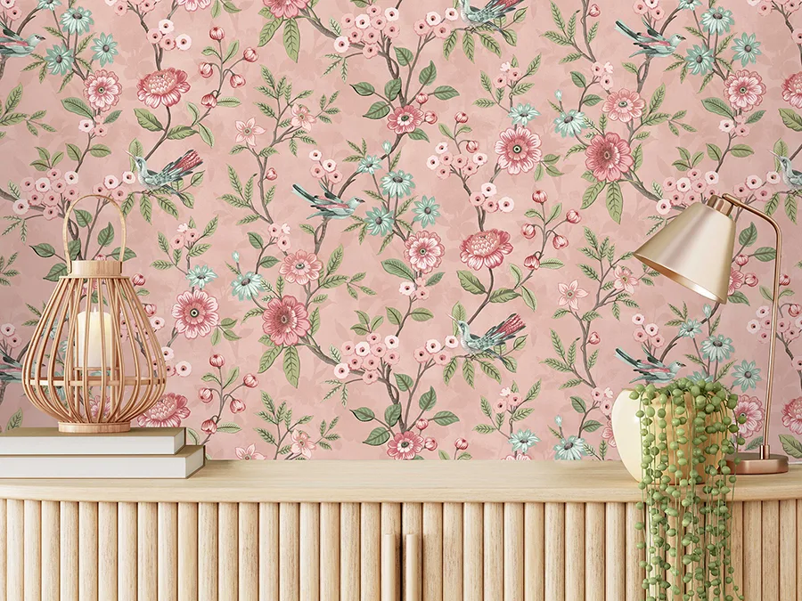 Fine Decor Elspeth wallpaper, color Pink, SKU FD43445