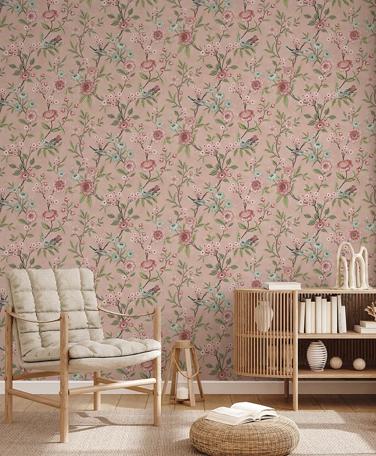 Fine Decor Elspeth - Pink Wallpaper | Buy Online Fine Decor Elspeth wallpaper, color Pink, SKU FD43445
