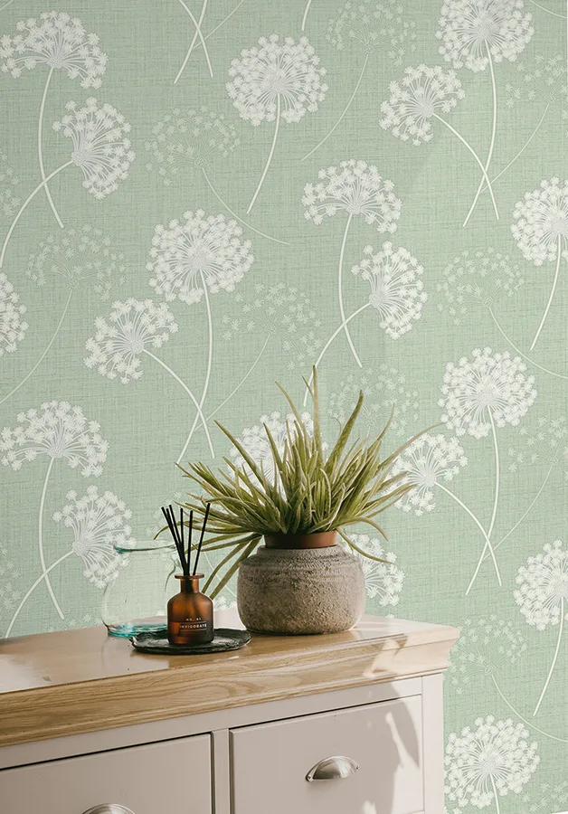 Fine Decor Grace - Green Wallpaper | Buy Online Fine Decor Grace wallpaper, color Green, SKU FD43282