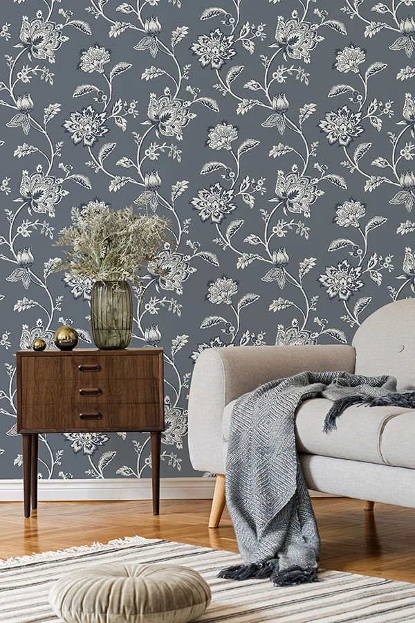 Fine Decor Juliette - Blue Wallpaper | Buy Online Fine Decor Juliette wallpaper, color Blue, SKU FD43453