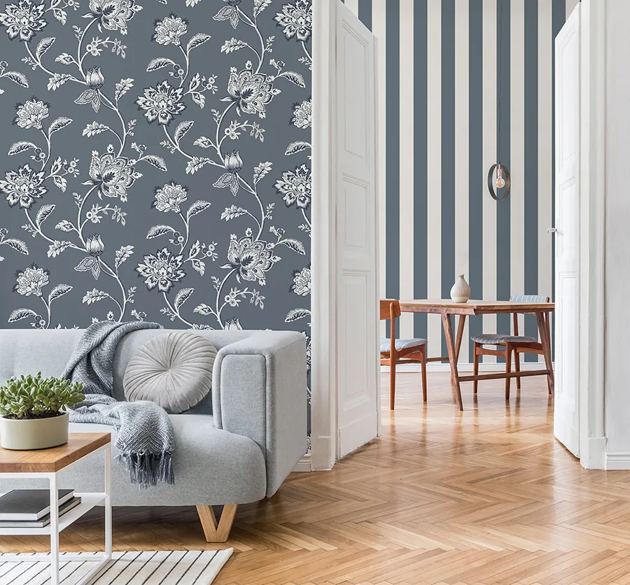 Fine Decor Juliette - Blue Wallpaper | Buy Online Fine Decor Juliette wallpaper, color Blue, SKU FD43453