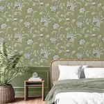 Fine Decor Juliette - Sage Wallpaper | Buy Online Fine Decor Juliette wallpaper, color Sage, SKU FD43454