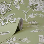 Fine Decor Juliette - Sage Wallpaper | Buy Online Fine Decor Juliette wallpaper, color Sage, SKU FD43454