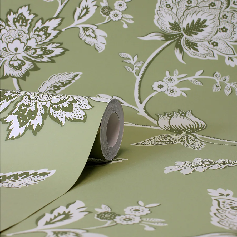 Fine Decor Juliette - Sage Wallpaper | Buy Online Fine Decor Juliette wallpaper, color Sage, SKU FD43454
