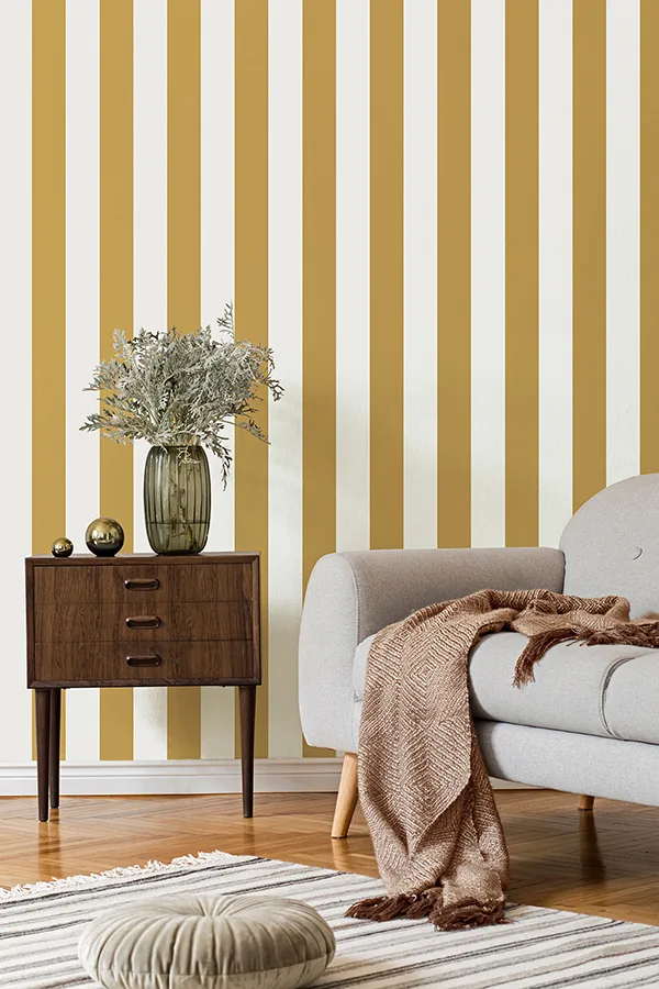 Fine Decor Tavish wallpaper, color Mustard, SKU FD43455