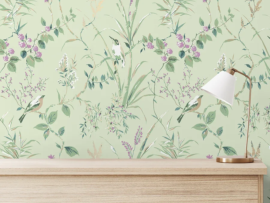 Fine Decor Mariko wallpaper, color Sage, SKU M1552