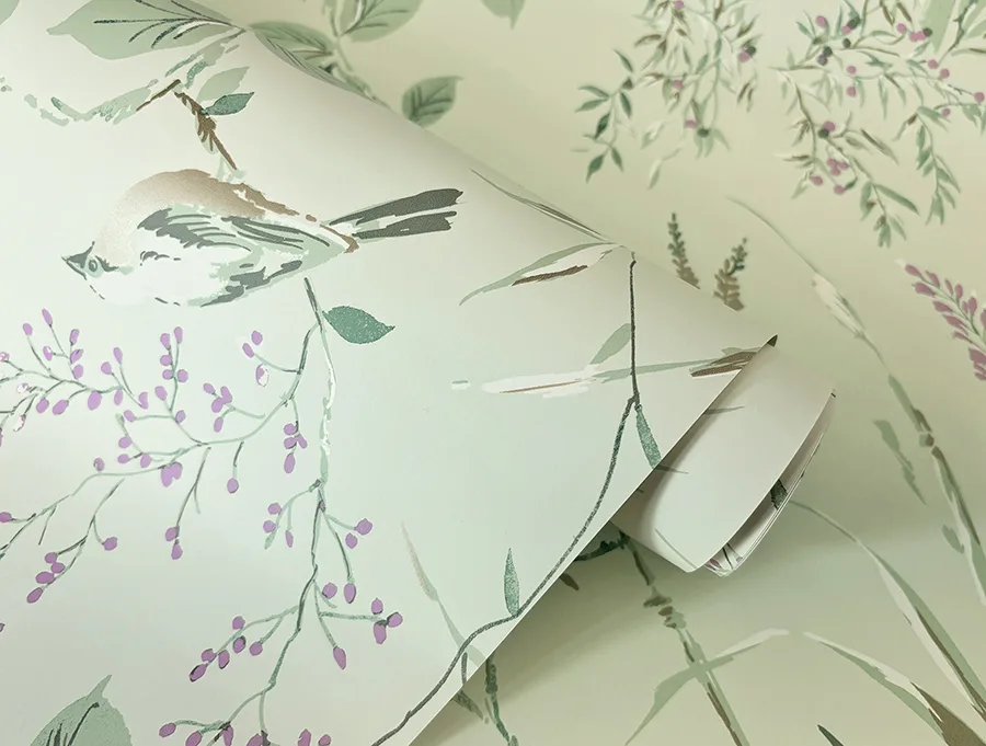 Fine Decor Mariko wallpaper, color Sage, SKU M1552