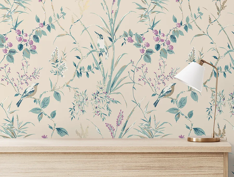 Fine Decor Mariko - Teal Wallpaper | Buy Online Fine Decor Mariko wallpaper, color Teal, SKU M1554