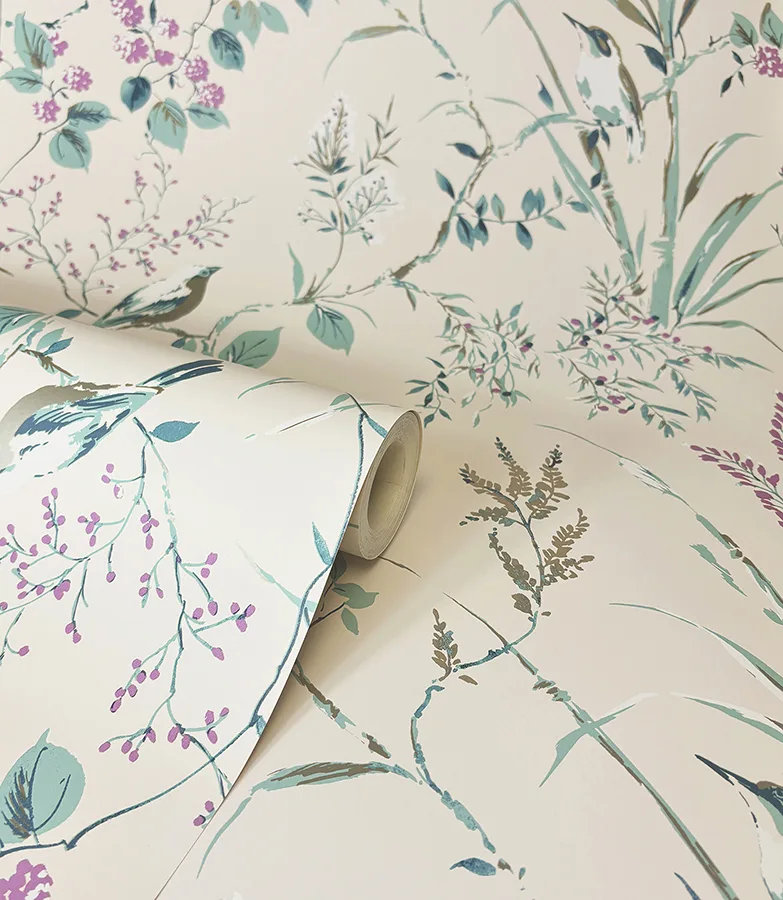 Fine Decor Mariko - Teal Wallpaper | Buy Online Fine Decor Mariko wallpaper, color Teal, SKU M1554