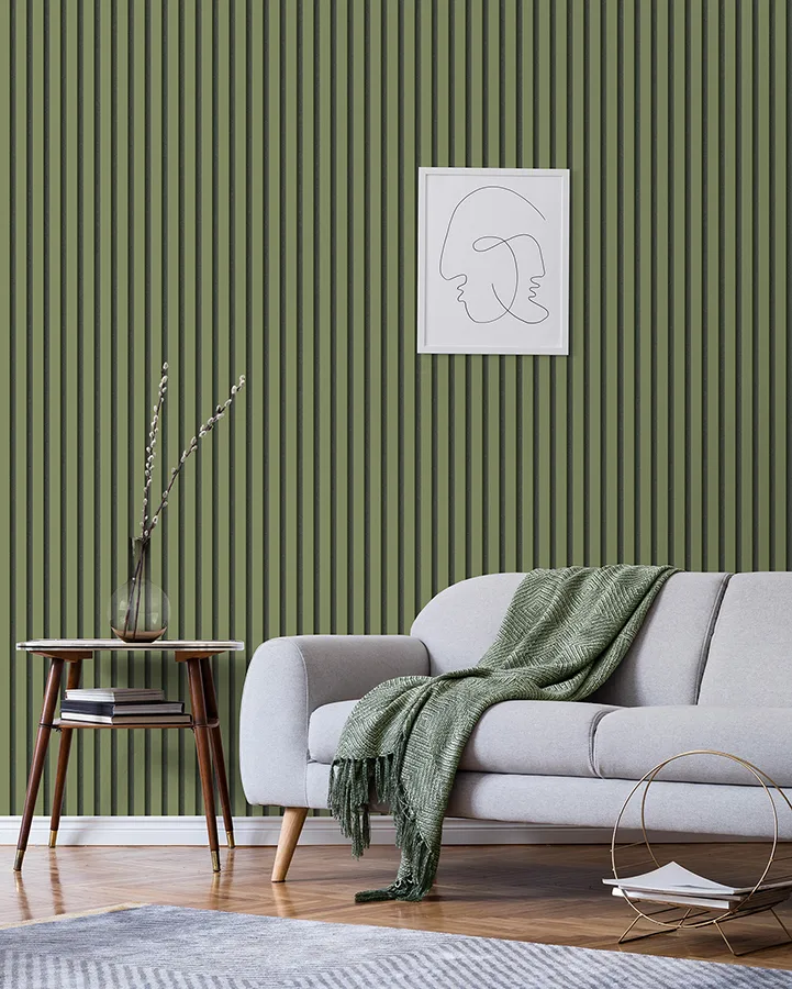 Fine Decor Reggie wallpaper, color Olive, SKU FD43289
