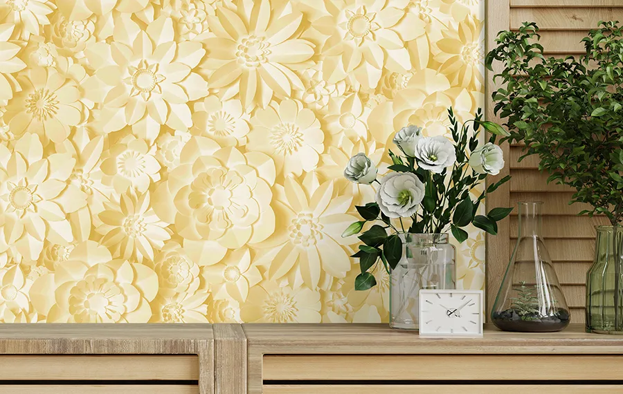 Fine Decor Dacre - Yellow Wallpaper | Buy Online Fine Decor Dacre wallpaper, color Yellow, SKU FD42597