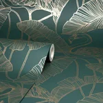 Fine Decor Mulholland - Dark Green Wallpaper | Buy Online Fine Decor Mulholland wallpaper, color Dark Green, SKU FD42946