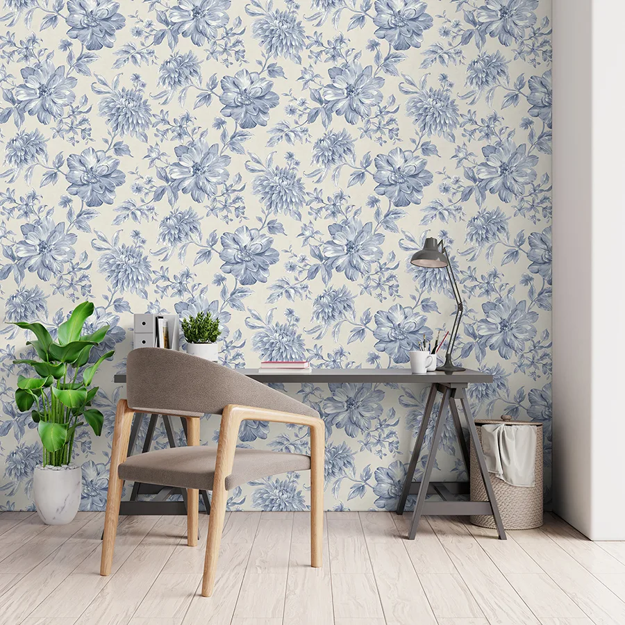 Fine Decor Gabriela - Blue Wallpaper | Buy Online Fine Decor Gabriela wallpaper, color Blue, SKU FD43610